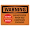Signmission Safety Sign, OSHA WARNING, 3.5" Height, 5" Width, Do Not Enter When Red, Landscape OS-WS-D-35-L-12554 - alternate 1